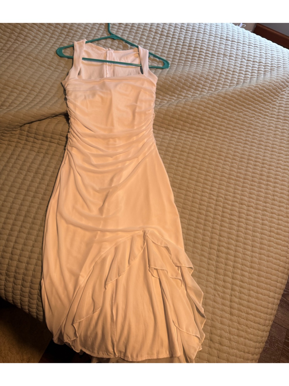 Women's white Ruched Bodycon Dress
